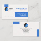 特別でシンプルな青はマーケティング部長を記録します 名刺 (正面/裏面)