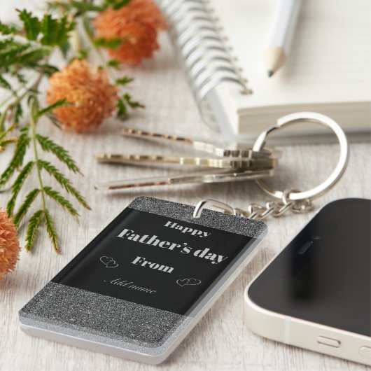特別で名前入りな父の日のキーホルダーのギフト キーホルダー (正面右)