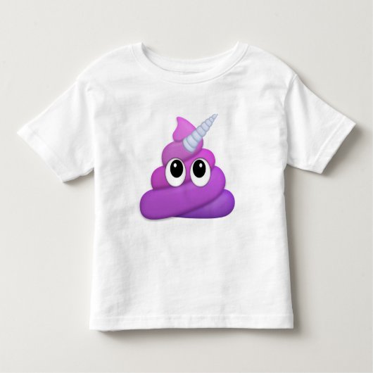特別で小さいユニコーンのウンチEmoji トドラーTシャツ (正面)