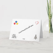 特別なあなたへのビーチクリスマスメッセージ カード (裏面)