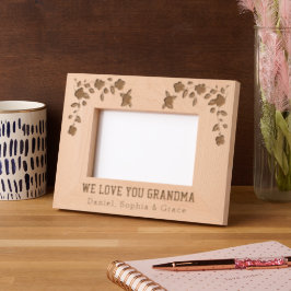 特別なあなたへ | エレガントな花柄 私たちを愛するおばあちゃん レーザー彫刻フレーム