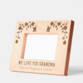 特別なあなたへ | エレガントな花柄 私たちを愛するおばあちゃん レーザー彫刻フレーム (左)