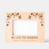 特別なあなたへ | エレガントな花柄 私たちを愛するおばあちゃん レーザー彫刻フレーム (正面)