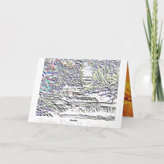 特別なあの人へ ウォーターフォールの挨拶 カード (裏面)