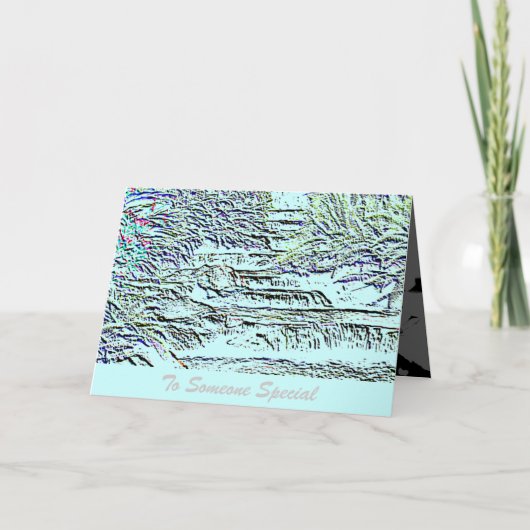 特別なあの人へ ウォーターフォールの挨拶 カード (正面)