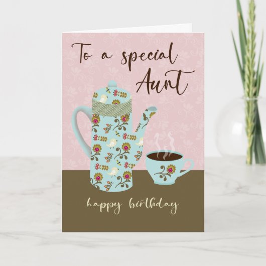 特別なおばあちゃんへ 誕生日のコーヒー カード (正面)