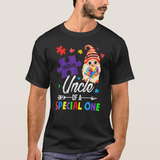 特別なひとりのおじ Puzzle Gnome 自閉症 A Tシャツ (正面)