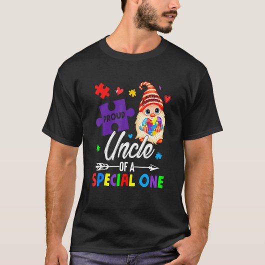特別なひとりのおじ Puzzle Gnome 自閉症 A Tシャツ (正面)