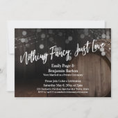 特別なものは何もない、ただ愛と木樽と灯りだけ。 招待状 (正面)