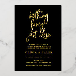 特別なものは何もない、ただ愛を祝う結婚披露宴 箔招待状