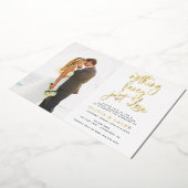 特別なものは何もない、ただ愛を祝う結婚披露宴 箔招待状 (回転した状態)