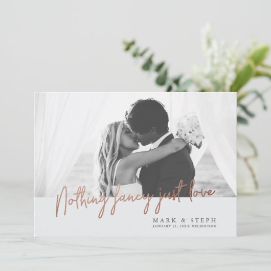 特別なものは何もない、ただ愛を込めた結婚式の発表 招待状 (スタンド正面)