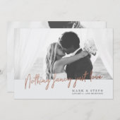 特別なものは何もない、ただ愛を込めた結婚式の発表 招待状 (正面/裏面)