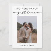 特別なものは何もない、ただ愛を込めて 私たちは人前で式を挙げずに結婚した 挙式パーティー 招待状 (正面)