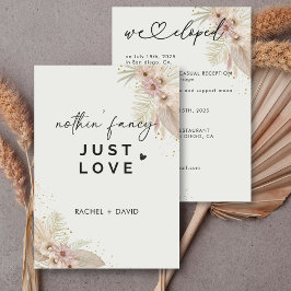 特別なものは何もない、ただ愛を込めて 私たちは人前で式を挙げました 挙式パーティー 招待状