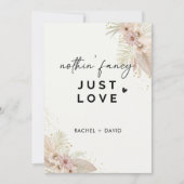 特別なものは何もない、ただ愛を込めて 私たちは秘密結婚をした 結婚のお祝いパーティー 招待状 (正面)