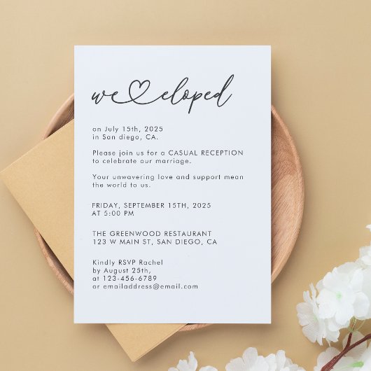 特別なものは何もない、ただ愛を込めて 私たちは秘密結婚をした 結婚のお祝いパーティー 招待状