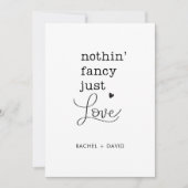 特別なものは何もない、ただ愛を込めて 私たちは秘密結婚をした 結婚のお祝いパーティー 招待状 (正面)