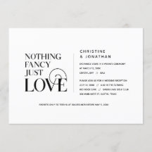 特別なものは何もない、ただ愛を、エレガントなブラック、ふたりだけの結婚式