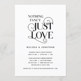 特別なものは何もない、ただ愛を。クラシックブラック。ふたりの結婚式 招待状