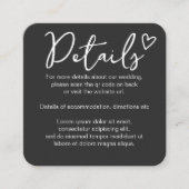 特別なものは何もない、ただ愛を。シンプルなQRコード エンクロージャーカード (正面)