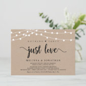 特別なものは何もない、ただ愛を、ストリングライトでの秘密の結婚式 招待状 (スタンド正面)