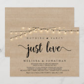 特別なものは何もない、ただ愛を、ストリングライトの挙式 招待状 (正面/裏面)