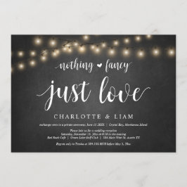 特別なものは何もない、ただ愛を、ストリングライト、ふたりだけの結婚式 招待状