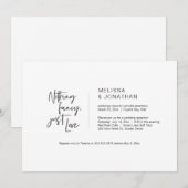 特別なものは何もない、ただ愛を、ブラック、ふたりだけの結婚式 招待状 (正面/裏面)