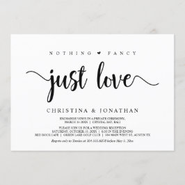 特別なものは何もない、ただ愛を。モダンな rustic スタイル、ふたりだけの結婚式 招待状