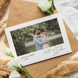 「特別なものは何もない、ただ愛を」モダン発表 招待状