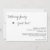 特別なものは何もない、ただ愛を。写真付き少人数結婚報告テンプレート 案内状 (正面)