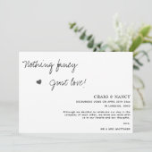 特別なものは何もない、ただ愛を。写真付き少人数結婚報告テンプレート 案内状 (スタンド正面)