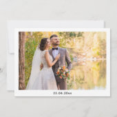 特別なものは何もない、ただ愛を。写真付き少人数結婚報告テンプレート 案内状 (裏面)