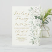 特別なものは何もない、ただ愛を。白いバラの秘密の結婚式 招待状 (スタンド正面)