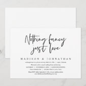 特別なものは何もない、ただ愛を。結婚式の秘密の儀式 招待状 (正面/裏面)