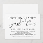 特別なものは何もない、ただ愛を。結婚式の秘密の式のパーティー 招待状 (正面/裏面)