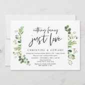 特別なものは何もない、ただ愛を、結婚式の秘密の式のパーティー 招待状 (正面)