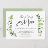 特別なものは何もない、ただ愛を、結婚式の秘密の式のパーティー 招待状 (正面/裏面)