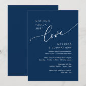 特別なものは何もない、ただ愛を。結婚式の秘密の式の参加案内 招待状 (正面/裏面)