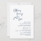 特別なものは何もない、ただ愛を。結婚式の秘密の誓いパーティー 招待状 (正面)