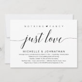 特別なものは何もない、ただ愛を。結婚式の秘密の誓い 招待状 (正面)