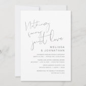 特別なものは何もない、ただ愛を。結婚式の秘密の誓い 招待状 (正面)