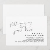 特別なものは何もない、ただ愛を、結婚式の秘密の誓い 招待状 (正面/裏面)