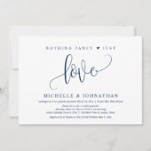 特別なものは何もない、ただ愛を。結婚式の隠し結婚式/結婚後お祝いパーティー 招待状 (正面)