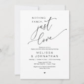 特別なものは何もない、ただ愛を。結婚式の食事とダンス 招待状 (正面)