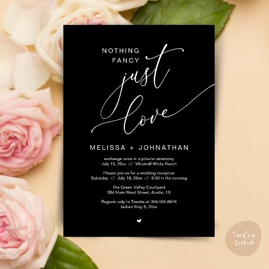 特別なものは何もない、ただ愛を。結婚披露宴パーティー 招待状