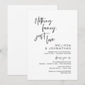 特別なものは何もなし。ただ愛を祝う、結婚記念日の隠しデートパーティー 招待状 (正面/裏面)