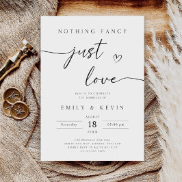 特別なものは何もなし、ただ愛を誓う　結婚式場を飛び出して二人だけで挙式 招待状