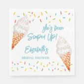 特別なアイスクリームのブライダルシャワープレート スタンダードランチョンナプキン (正面)